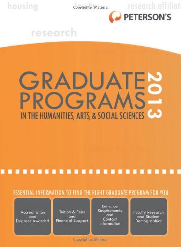 Peterson's Graduate Programs in the Humanitites, Arts, & Social Sciences
