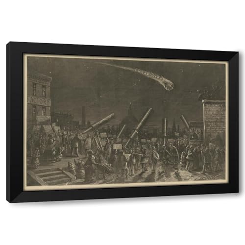 ArtDirect The new comet — a phenomenon now visible in all parts of the United States (1870) Custom Framed Art Print Giclee Print or Canvas Options with Various Sizes and Customization by Thomas Nast