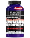Ultimate Nutrition Unflavored Micronized Creatine Monohydrate Powder for Men & Women, 300g - Workout Performance Supplement for Muscle Growth & Strength Building - Keto-Friendly & Gluten-Free