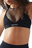 Savage X, Womens, Pin Up Low-Impact Sports Bra, Black Caviar, M