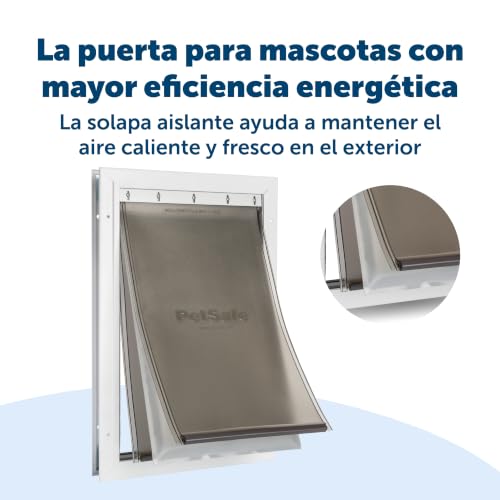 Puerta para mascotas PetSafe de aluminio extra grande con tres solapas 3