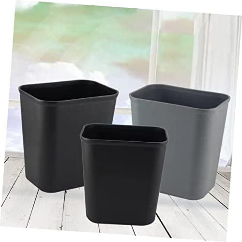 Caneca rectangular de plástico negra Ciieeo 2 piezas miniatura 5