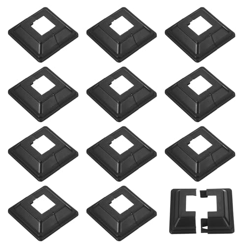 Faldón de poste para valla y escalera uxcell, embellecedor cuadrado dividido de 20 x 20 mm