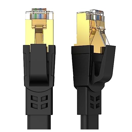 CAT8 Ethernet Cable 15ft, High Speed Heavy Duty 26AWG Cat8 LAN Network Cable 40Gbps, 2000Mhz with Gold Plated RJ45 Connector for Modem, Router, Switch, Gaming, Xbox - Black