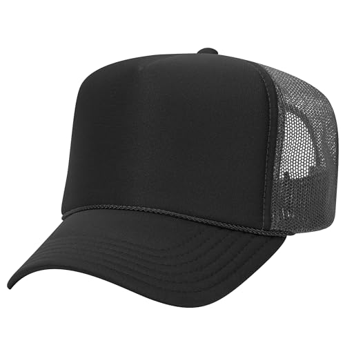 Image of OTTO Polyester Foam Front 5 Panel High Crown Mesh Back Trucker Hats in 97, Bulk, Wholesale