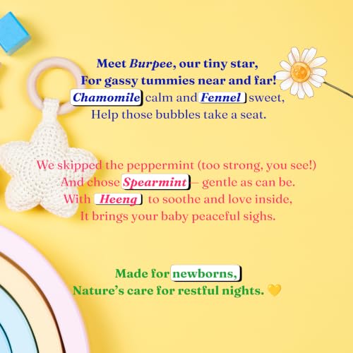 Image of Burpee Tummy Roll On for Baby Colic | 10ml (Pack of 2) Hing Roll On for New Born Baby 3 Months + | ISO Certified Ayurvedic Plant Based Stomach Gas Relief Roller for Babies & Kids | No Microplastic