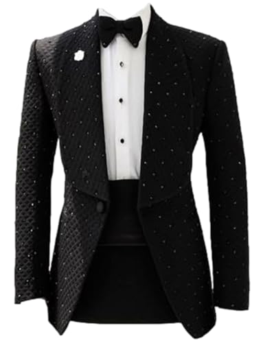 Veste de costume pour homme avec col châle chic et fermeture à boutons simples