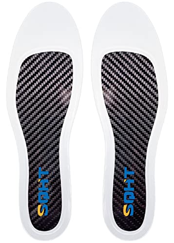 SQHT Carbon Fiber Insoles, Rigid - Strong Shoe Insert for Foot Arthritis, Shock Absorbing, Energy Return & Explosiveness, Orthotic Shoes Stiffener Inserts for Women's 6-10