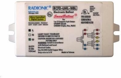 Radionic Hi-Tech Inc. 18-Watt Electronic Ballast w/Bottom Leads - RCFD-UML-18BL