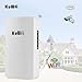 KuWFi Wireless WiFi Bridge Outdoor CPE Kit Point to Point 2.4G 300Mbps Waterproof Long Range WiFi Extender with Ethernet Port