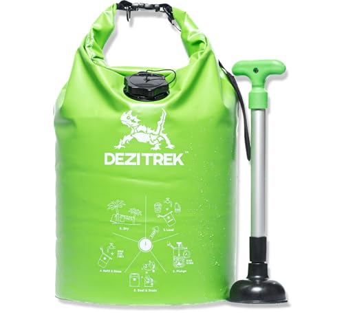 Dezitrek LARGE Portable Washing Machine – Off-Grid Laundry System, High Capacity Manual Clothes Washer with Plunger, No Power Needed, for Camping, RV, Travel