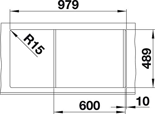 BLANCO AXIS III 6 S-IF | Edelstahl | Einbauart: Einbau von Oben & Flächenbündig | Hauptbecken rechts | für 60 cm breite Unterschränke | Widerstandsfähig gegenüber Kratzern