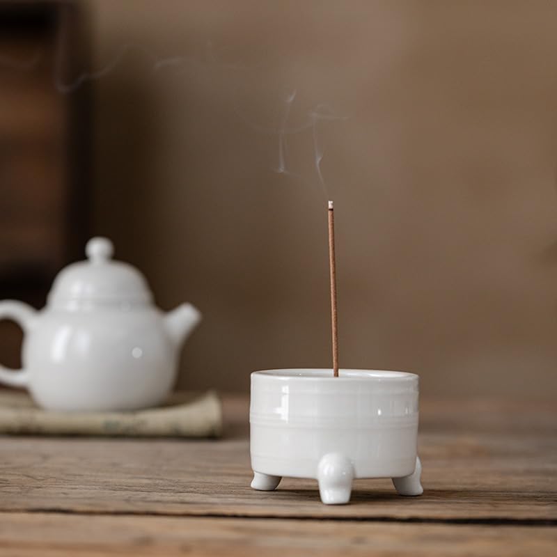 Incense Burner Incense Holder Incense Holder Zen Home Ceramic Creative Small Incense Burner Retro Sandalwood Agarwood Aromatherapy Burner Incense Cone Holder
