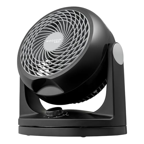 Woozoo, Ventilador de mesa silencioso, potente y portátil, 23m², Alcance 12m, Oscilación,...