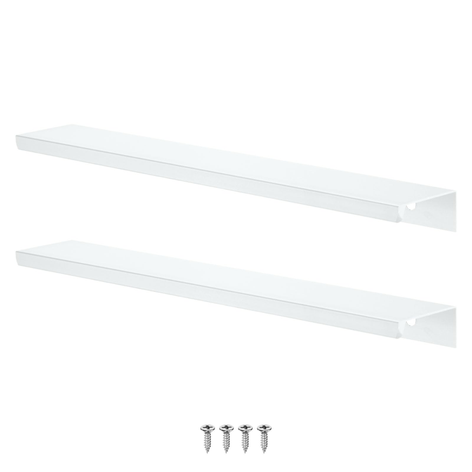 M METERXITY 2-Pack Cabinets Drawers Edge Pulls 7.87in Silver Tone