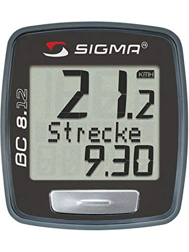 Sigma Sport, Ciclocomputer Fahr Top Line BC 8.12, colore: Nero/Grigio