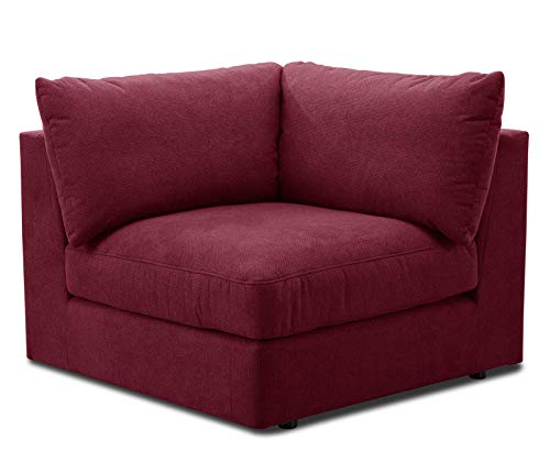 - Modulo per divano Fiona angolo per poltrona da soggiorno o XXL 107 x 90 x 107 cm tessuto bordeaux rosso