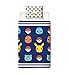 Pokemon Offizielles Bettwäsche-Set für Einzelbett, 2-seitig, wendbar, blaue Abzeichen, Schlafzimmer-Serie mit passendem Kissenbezug (Einzelbett)