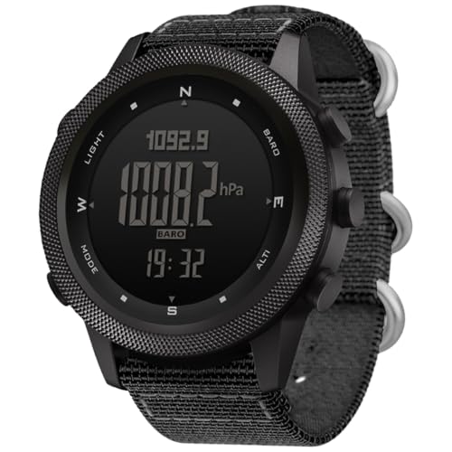 Image of NORTH EDGE APACHE-46 Digital Sports Watch for Men - Military Tactical Survival Watch with Compass, Temperature, Steps Tracker