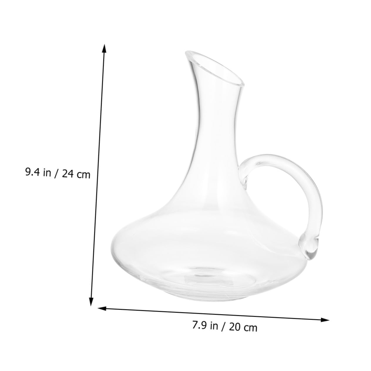 Toyvian Decanter Vino in Vetro Premium con Manico Distributore Bevande per Whiskey e Vino Caraffa Elegante e Pratica per Casa e Bar