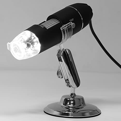 Image of 1600X USB Digital Microscope Adjustable Metal Stand HD Camera for PCB Inspection Coin Jewelry Soldering Projects PC Android Compatible