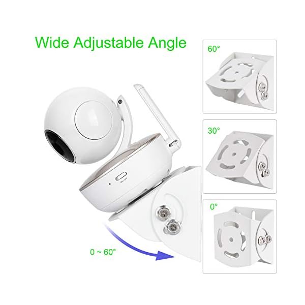 Wandhalterung für Motorola Baby Monitor, Infant Optics DXR-8, Samsung, Babysense, HelloBaby, Arlo und die meisten universellen Monitore, Aluminiumlegierung – Bild 5