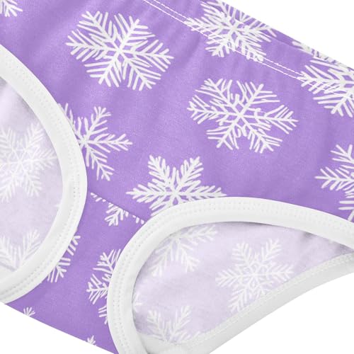 Pattern Toddler Girls Underwear 2t Cotton Girl Panties Cute White Snowflakes Soft Purple Briefs Kids Undies4