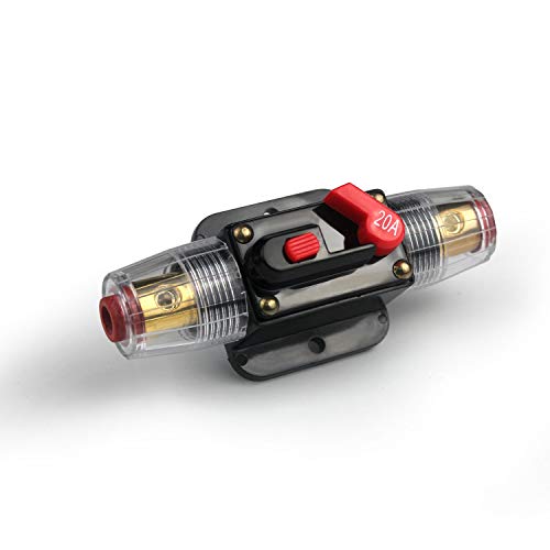 Portafusibles en linea DC 12V-24V 20A disyuntor de circuito inversor solar