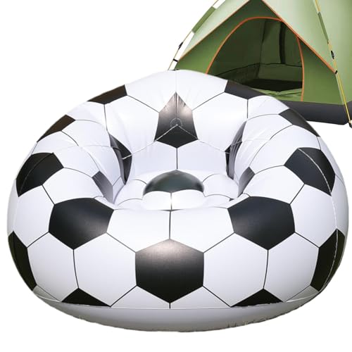 Zetqhuu Sillón Hinchable con Aire - Sofá con Inflado Rápido Y Temática De Fútbol,Sofás Hinchables para Camping - para Camping, Zona Acampada, Aire Libre, Playa, Piscina, Jardín, Festival, Salón Y