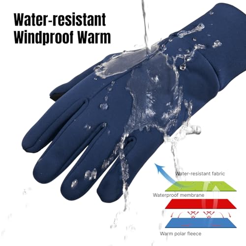 Image of FanVince Winter Gloves Touch Screen Water Resistant Windproof Thermal for Running Cycling Driving Hiking for Men Women