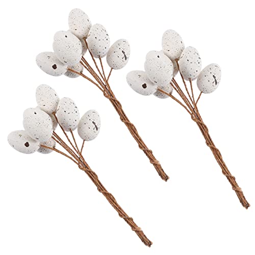 27 piezas de ramas decorativas para Pascua con huevos moteados miniatura 1