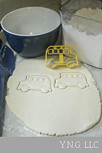School Yellow Bus Side View Student Transportation Special Occasion Cookie Cutter Baking Tool 3D Printed Made In Usa Pr837 #TOP1