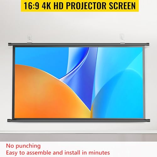 Pantalla manual para proyector 72" 16:9 alta resolución miniatura 4