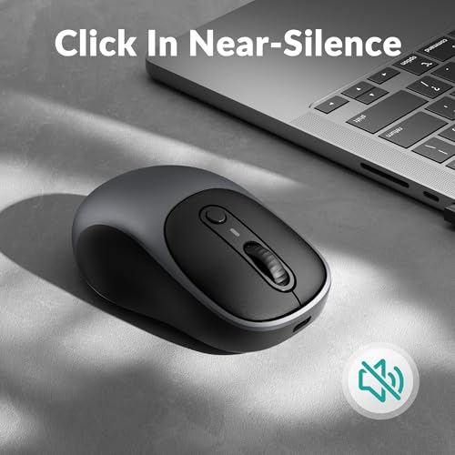 Image of Keychron BM24 Portable Wireless Mouse, 2400 DPI Quiet Clicks, 2.4 GHz /Bluetooth 5.2 /Wired with Programmable Buttons, Long Battery Life for Laptop PC /Mac /Windows - Metal Gray