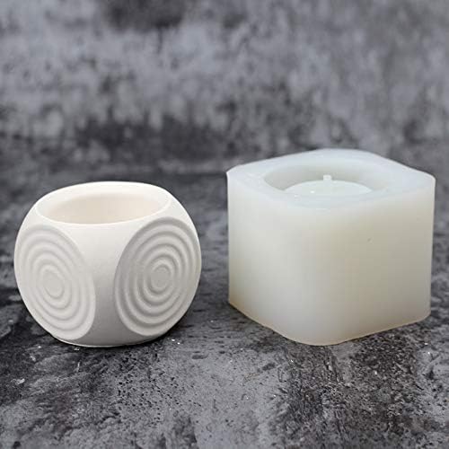 nicole Flower Pot Silicone Mold Concrete Planter Mould Handmade Cube Cement Mould