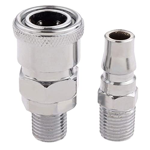 Image of (QRC) Pneumatic Fittings Air Line Hose Compressor Connector Quick Release Coupler Air Line Fittings for Air Line Hose (SM20 + PM20)