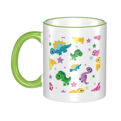 人気恐竜動物柄陶器 おしゃれコップ 耐熱カップ セラミック かわいい 景品 マグ 贈答品 マグ マグカップ コーヒーカップ かわいい セラミック 男性 女性 贈り物green