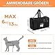Vailge Transporttasche für Mittlere Katze Kleine Hunde Haustiere bis 6kg/13lbs, inkl. Napf und Schultergurt, Für Tierarztbesuche und Reisen, Airline Zugelassen(Schwarz, Medium)