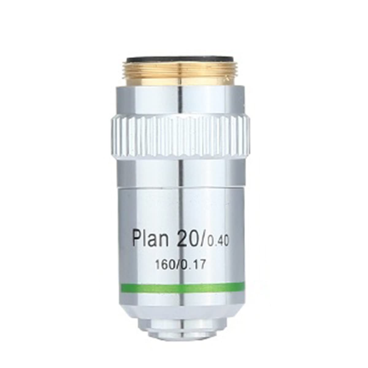 Kit de accesorios para microscopios Plan de microscopio Lente objetivo acromático 4x, 10x, 20x, 40x, 100x Lente de objetivos de microscopio Portaobjetos de microscopio(20X)