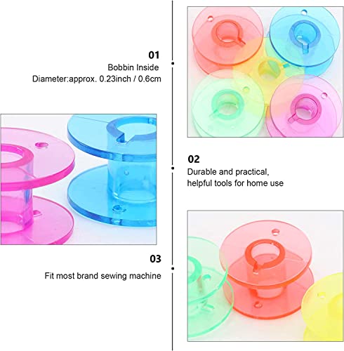 Sewplus 25Pcs Plastic Sewing Machine Bobbins With Case For Brother Singer Janome Elna #TOP2