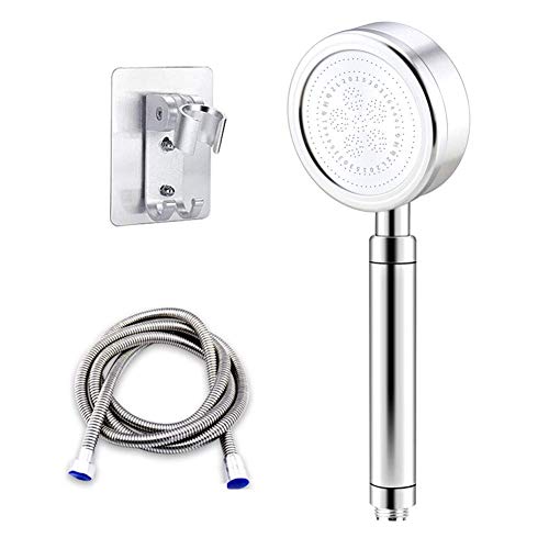 Cabezal de ducha de mano desmontable de alta presión con filtro para manguera de baja presión de agua de 1,5 m y soporte de pared, aluminio duradero (cabezal de ducha + manguera)