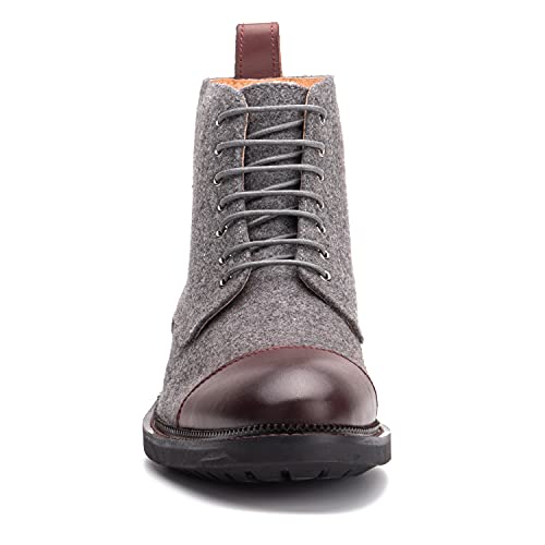 VINTAGE FOUNDRY CO. EST. 2014 Mens Remington Dress, Round Toe Boots, Leather Lining, Flats Rubber Outsole4