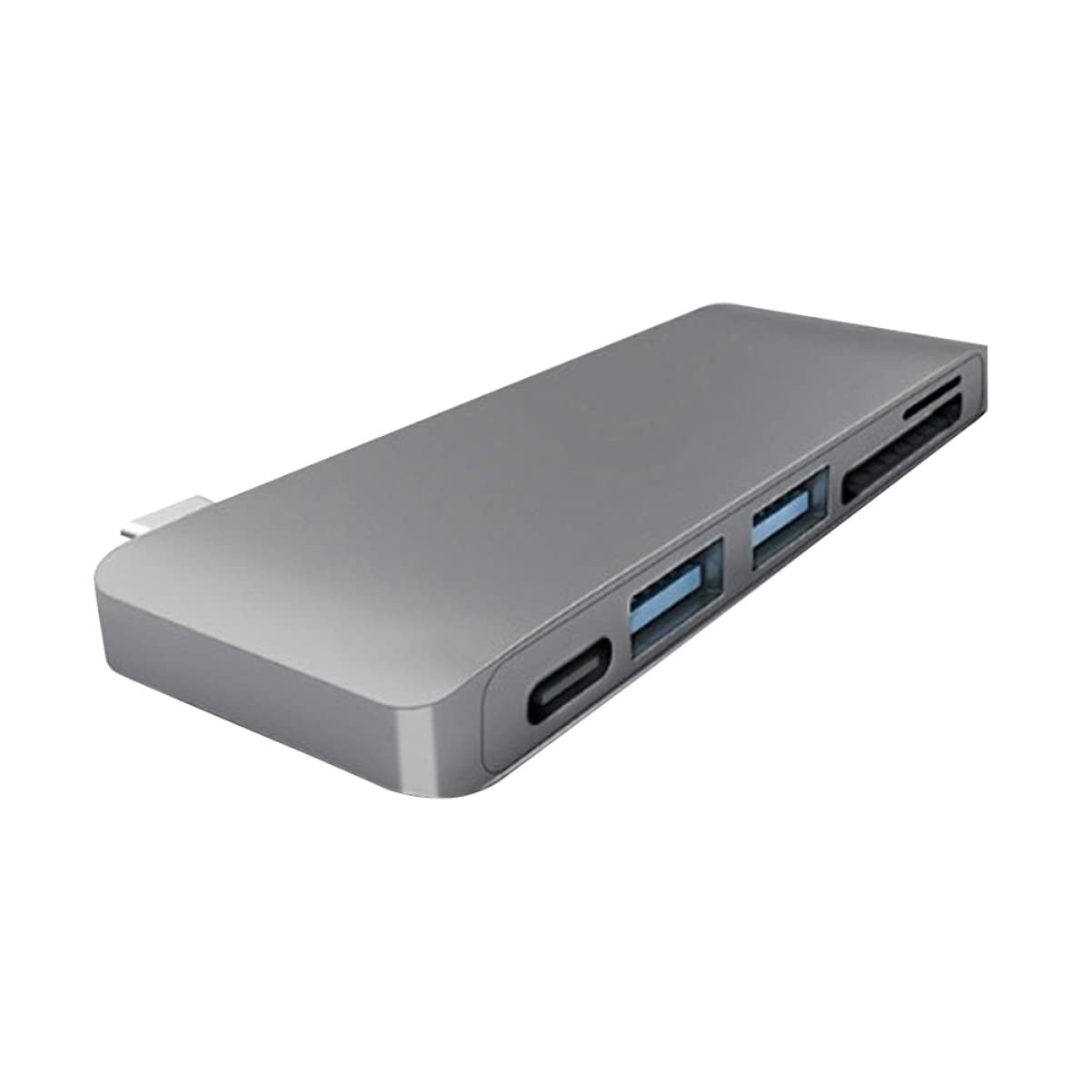 Hub Usb-c 5 in 1 in Lega di Alluminio, Sincronizzazione Dati | Adattatore Multiporta, Plug And Play, Design Compatto, Lettore Schede di Memoria e Sd, per Connessione Rapida