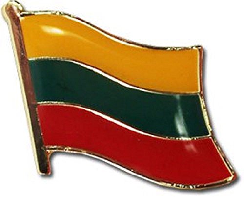 SUPERDAVES SUPERSTORE Lithuania Country Flag Small Metal Lapel Pin Badge 3/4 X 3/4 Inches New