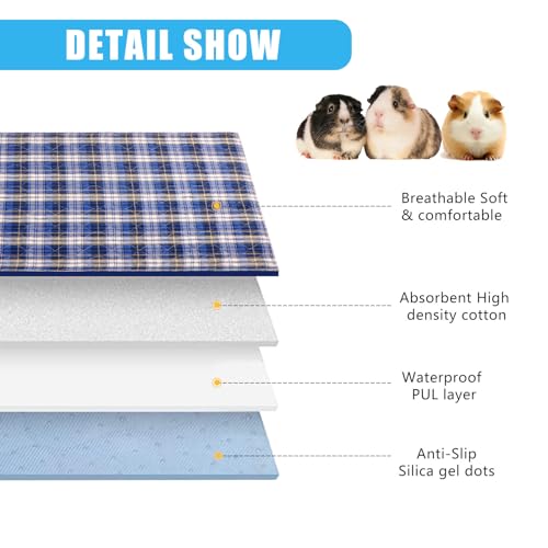 Blaoicni BLAO552238 2 Pcs Guinea Pig Cage Liner,Guinea Pig Bedding thumb #2