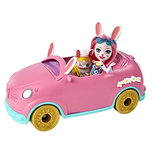 Enchantimals Coffret Lapinmobile, Voiture avec Une Mini-poupée Bree Lapin et Une Figurine Twist, et...