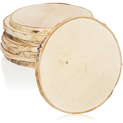 COM-FOUR® 8X Posavasos de Madera Natural Cover