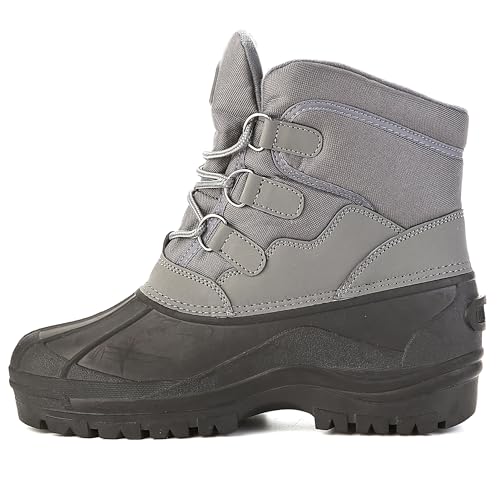 Mens Snow Boots Waterproof, Insulated Cold Weather Footwear for Winter Snow, Sizes 8-133