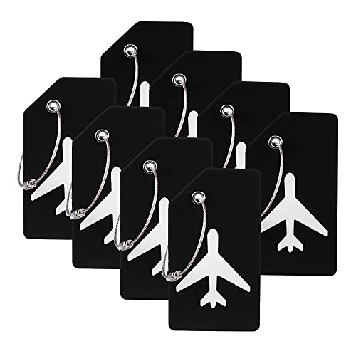 Image of Gostwo 8 Pack Silicone Luggage Tags for Suitcases, Plane Travel Essentials