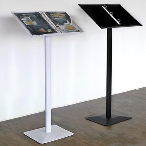 Soporte de menú independiente, soporte multiusos para carteles, folletos de metal, soporte de podio para colocar menús